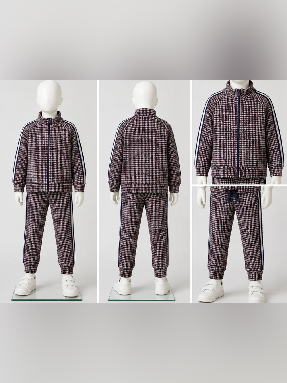 Janie and Jack Houndstooth Kids Jacket Joggers Matching Set 18 20 NWT